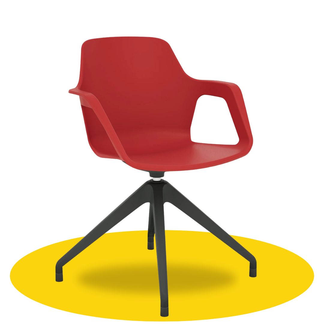 Cadeira Azurra Com Braço Giratória